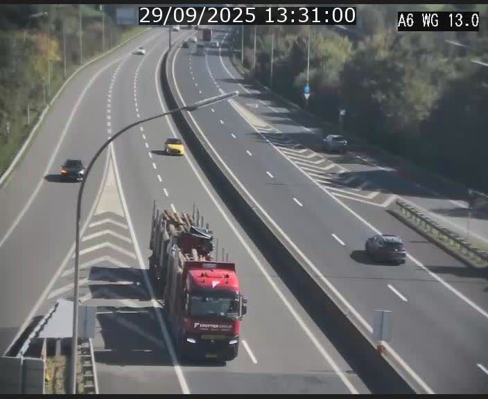 Traffic live webcam Luxembourg Mamer - A6 - BK 13 - direction Luxembourg/France/Allemagne