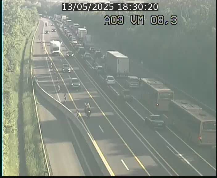Traffic live webcam Luxembourg Bettembourg - A3 - BK 8.3 - direction France
