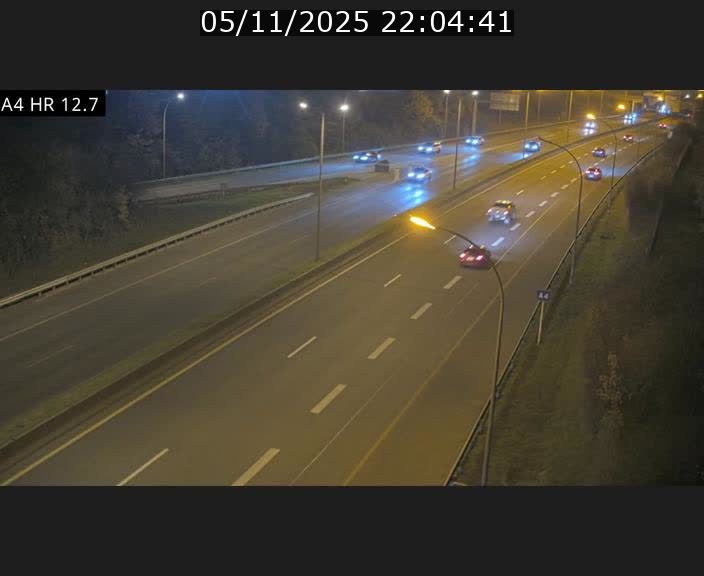 Traffic live webcam Luxembourg Esch sur Alzette - A4 - BK 12.7 - direction Esch-Belval