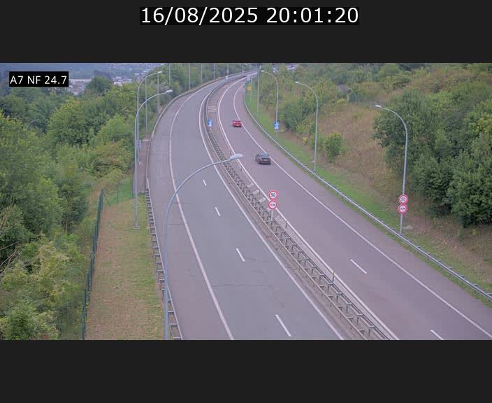 Caméra trafic Luxembourg - A7, Schieren direction Mersch