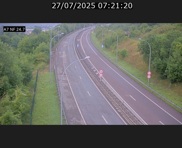 Caméra trafic Luxembourg - A7, Schieren direction Mersch