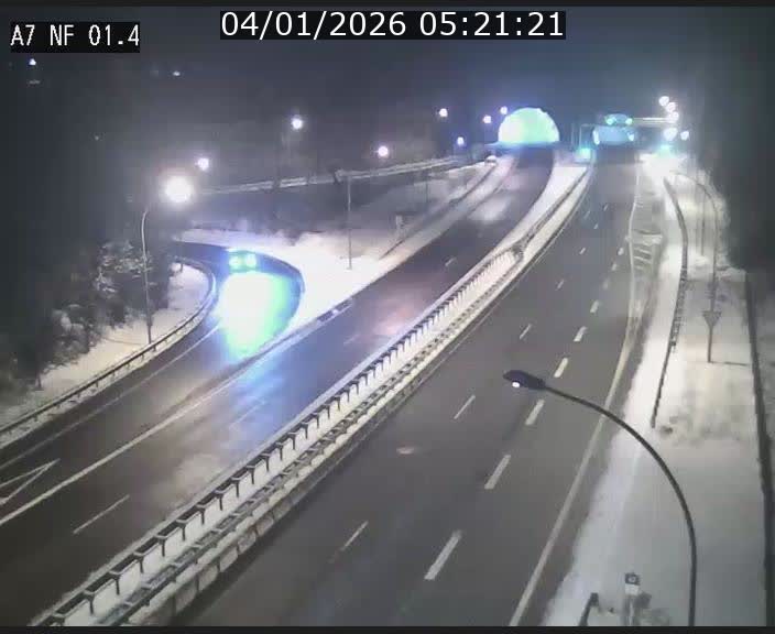 Caméra autoroute Luxembourg A7 - Echangeur Waldhaff - direction Tunnel Stafelter