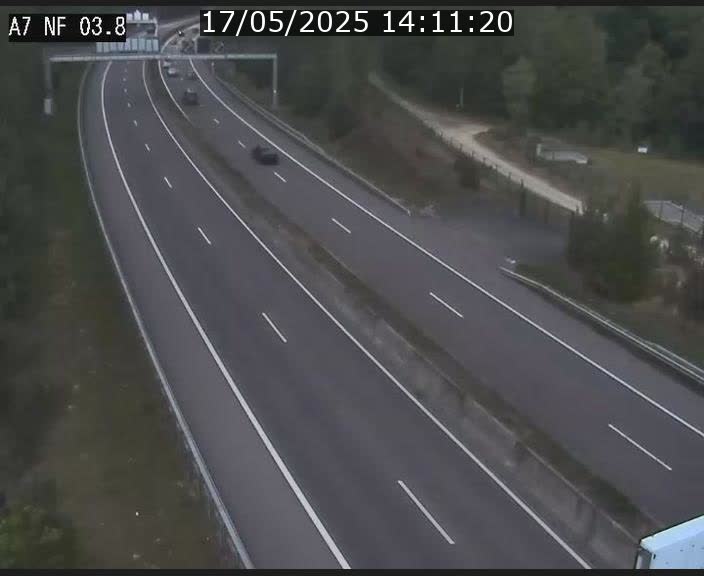 Webcam autoroute A7 au Luxembourg à la sortie du Tunnel Stafelter vers le Nord