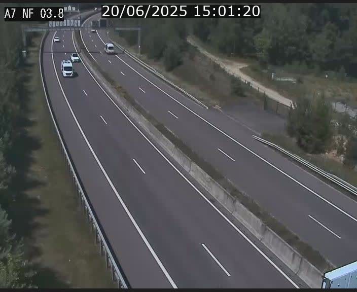 Webcam autoroute A7 au Luxembourg à la sortie du Tunnel Stafelter vers le Nord