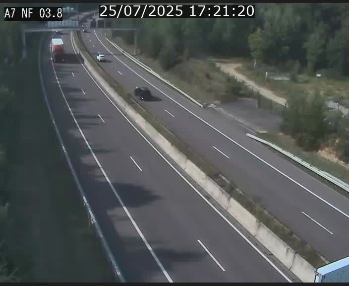 Webcam autoroute A7 au Luxembourg à la sortie du Tunnel Stafelter vers le Nord
