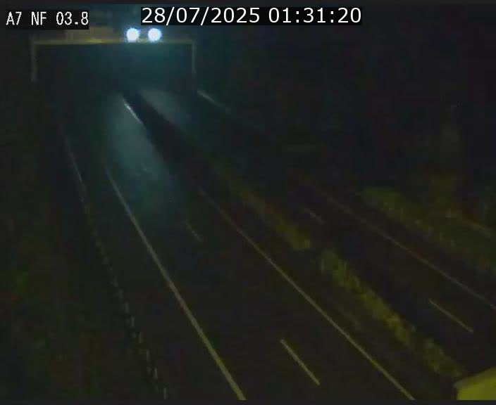 Webcam autoroute A7 au Luxembourg à la sortie du Tunnel Stafelter vers le Nord