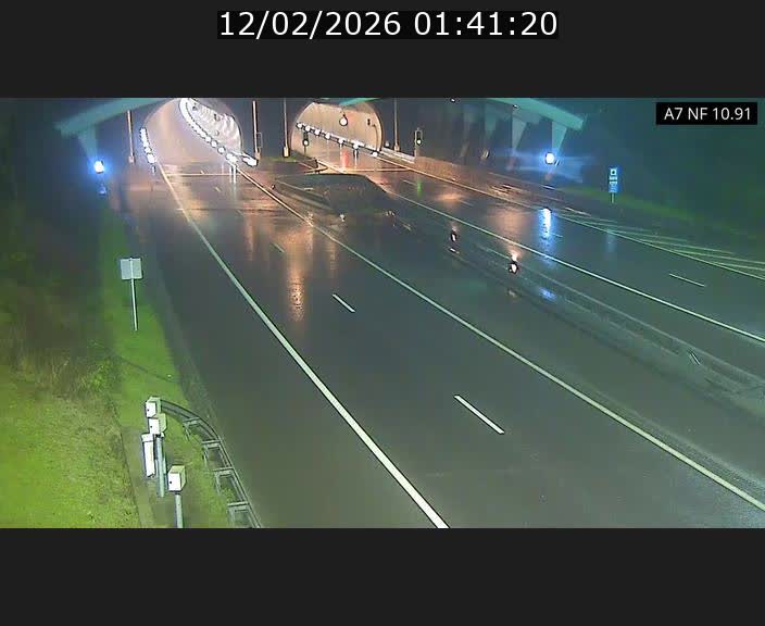 Caméra trafic Luxembourg - A7, Tunnel Gousselerbierg, entrée sud, direction Mersch
