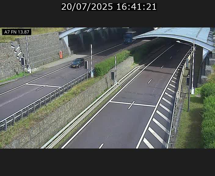 Caméra trafic Luxembourg - A7, Tunnel Gousselerbierg, entrée nord, direction Lorentzweiler