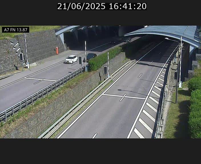 Caméra trafic Luxembourg - A7, Tunnel Gousselerbierg, entrée nord, direction Lorentzweiler