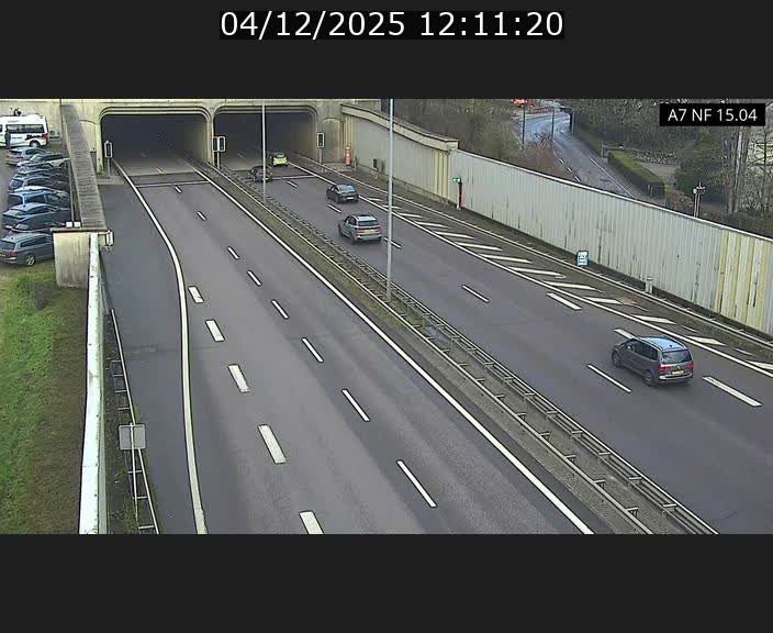 Caméra trafic Luxembourg - A7, Tunnel Mersch, entrée sud, direction Ettelbruck