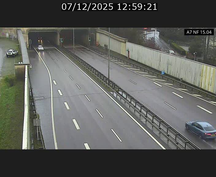 Caméra trafic Luxembourg - A7, Tunnel Mersch, entrée sud, direction Ettelbruck