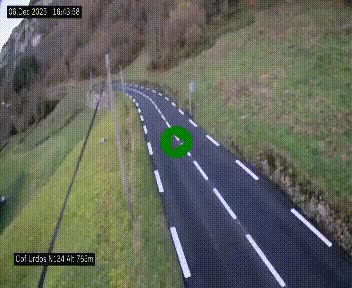 Webcam dans les Pyrénées Atlantique au niveau du col d'Urdos et du fort du Pourtalet sur la N134, en direction du Col et du tunnel du Somport, à 765 mètres d'altitude