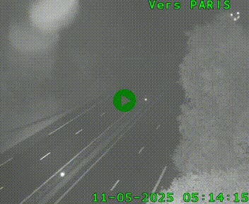 Caméra routière sur l'autoroute A20 au nord de Limoges, à la jonction avec la N520. Vue orientée vers Paris