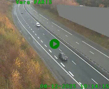 Caméra routière sur l'autoroute A20 à Saint-Pardoux-l'Ortigier, à la jonction avec l'A89. Vue orientée vers Paris