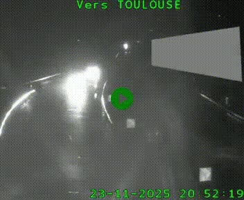 Caméra routière sur l'autoroute A20 à Noailles, en périphérie de Brive-la-Gaillarde. Vue orientée vers Toulouse