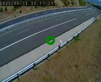 Caméra autoroutière France - A75, Engayresque, entre Millau et Séverac-le-Chateau, en direction de Montpellier