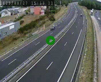 Caméra autoroute A75 à hauteur du col du rocher blanc en direction de Montpellier