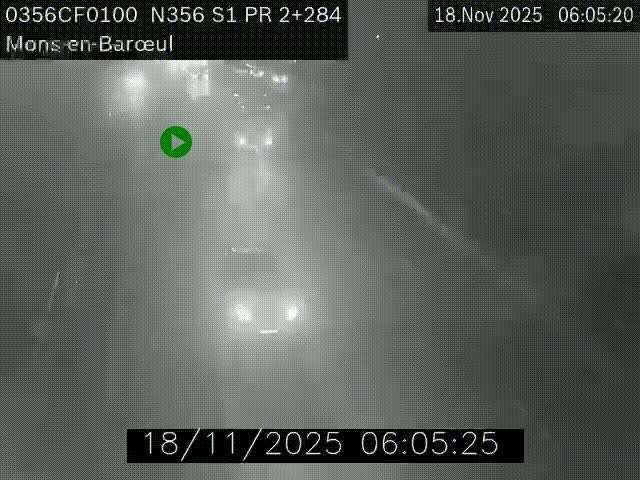 Webcam à l'entrée de Lille en direction du périphérique, à proximité de Mons-en-Baroeul sur la N356
