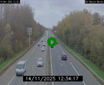 Webcam sur le périphérique de Nantes (N844) entre la Porte de Saint-Luce et la Porte d'Anjou, à l'est de la ville