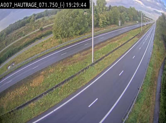 Webcam autoroute Belgique - Hautrage - E19 - BK 71.7