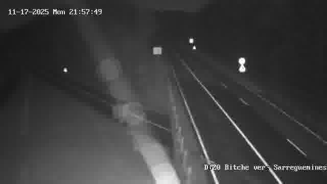 Webcam sur la D620, sur le contournement de Bitche. Vue orientée vers Sarreguemines