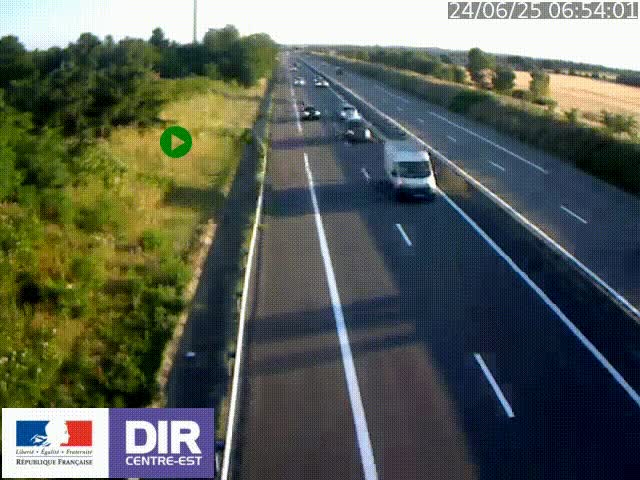 Webcam sur le contournement de Valence, sur la Nationale 7, à la jonction avec la N532, caméra orientée vers Grenoble