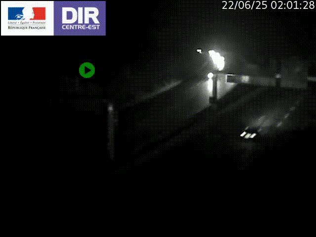 Caméra de circulation routière sur le boulevard périphérique Laurent Bonnevay de Lyon (D383) à hauteur de Bron, avant la jonction avec l'A43. Vue orientée vers l'échangeur