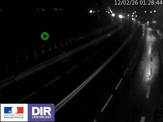 Webcam sur le quai Parjot à Vienne, aux Portes de Lyon, sur la Nationale 7, à la jonction avec le boulevard du Rhône-nord (D1407), caméra orientée vers Lyon