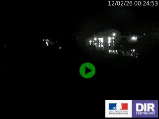Webcam trafic au bout de l'A42, à la jonction avec le Boulevard Périphérique Nord de Lyon (D383) à Villeurbanne. Vue orientée vers Marseille