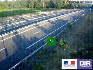 Webcam autoroute sur l'A77 à hauteur de Pouilly-sur-Loire en direction de Nevers