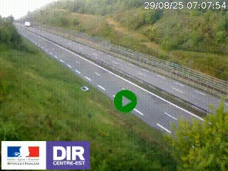 Webcam au niveau du col de Bois Clair à hauteur de Cluny sur la N79. Vue orientée vers Mâcon