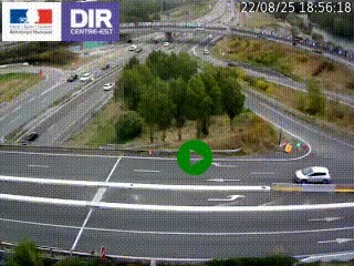 Webcam traffic à Grenoble-sud sur l'autoroute A480. Vue orientée vers l'entrée et la sortie de Grenoble