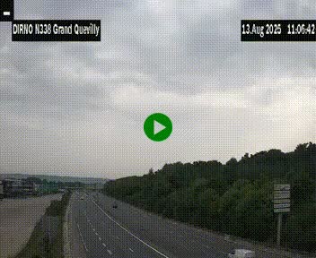 Webcam routière sur N338 à hauteur de Grand-Quevilly en périphérie de Rouen. Vue orientée vers Rouen