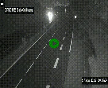 Webcam routière à hauteur de Bois-Guillaume en périphérie de Rouen. Vue orientée vers Rouen
