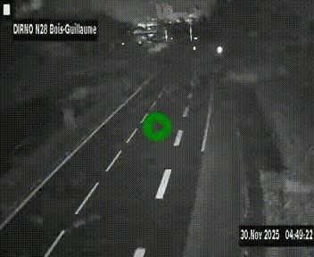 Webcam routière à hauteur de Bois-Guillaume en périphérie de Rouen. Vue orientée vers Rouen