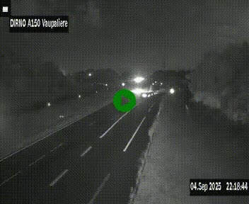 Webcam autoroute A150 à hauteur de La Vaupalière en périphérie de Rouen. Vue orientée vers Rouen