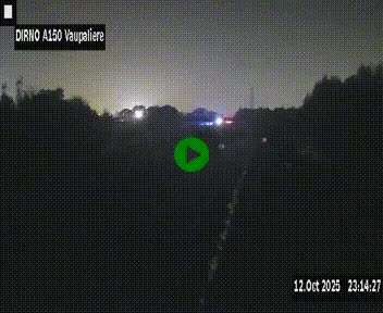 Webcam autoroute A150 à hauteur de La Vaupalière en périphérie de Rouen. Vue orientée vers Rouen