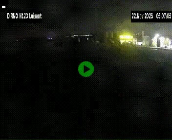 Webcam en périphérie de Chartres sur la N123, à hauteur de Luisant. Vue orientée vers Chartres