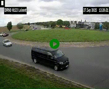 Webcam en périphérie de Chartres sur la N123, à hauteur de Luisant. Vue orientée vers Chartres