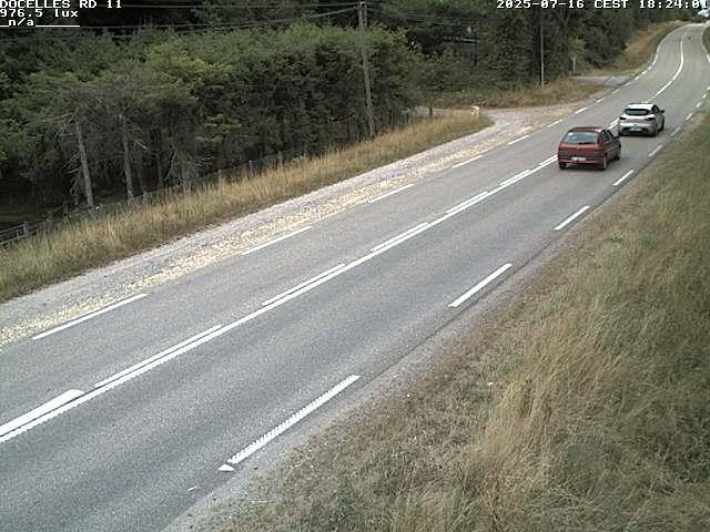 Webcam à 424 mètres d'altitude dans la Tranchée de Docelles dans les Vosges, à proximité d'Epinal sur la route de Gerardmer (D11)