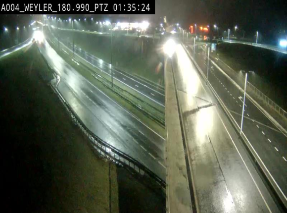 Webcam à la jonction entre la N81 et l'E411 à hauteur de la sortie 32 Longwy/Messancy à Arlon. Vue orientée vers Bruxelles