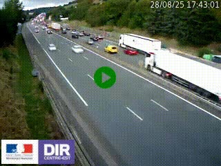 Webcam routière à Saint-Etienne-Terrenoire sur la RN88 avant la jonction entre l'A72 et le Boulevard Périphérique de Saint-Etienne