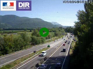 Caméra trafic à Meylan sur la Rocade-Sud de Grenoble en direction d'Aix-en-Provence