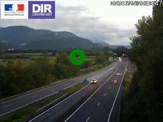 Caméra trafic à Meylan sur la Rocade-Sud de Grenoble en direction d'Aix-en-Provence
