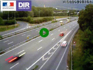 Caméra routière à hauteur de la sortie 15 Chambéry-centre au PK 4,103 en direction d'Albertville
