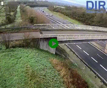 Webcam sur A84 à hauteur de Pont-Farcy, au niveau du pont autoroutier sur la Vire, au sud de Saint-Lô