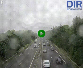 Webcam sur le périphérique de Caen (N814) à l'est de la ville, à Mondeville hauteur de la sortie 2, Presqu'île-Rives de l'Orne, au bout de l'autoroute A13
