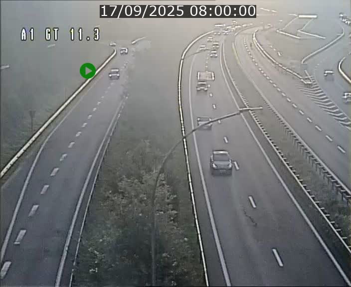 Traffic live webcam Luxembourg Senningerberg - A1 direction Allemagne - BK 11.3