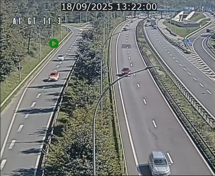 Traffic live webcam Luxembourg Senningerberg - A1 direction Allemagne - BK 11.3