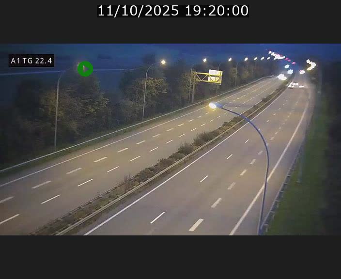 Traffic live webcam Luxembourg Flaxweiler - A1 direction Luxembourg - BK 22.4